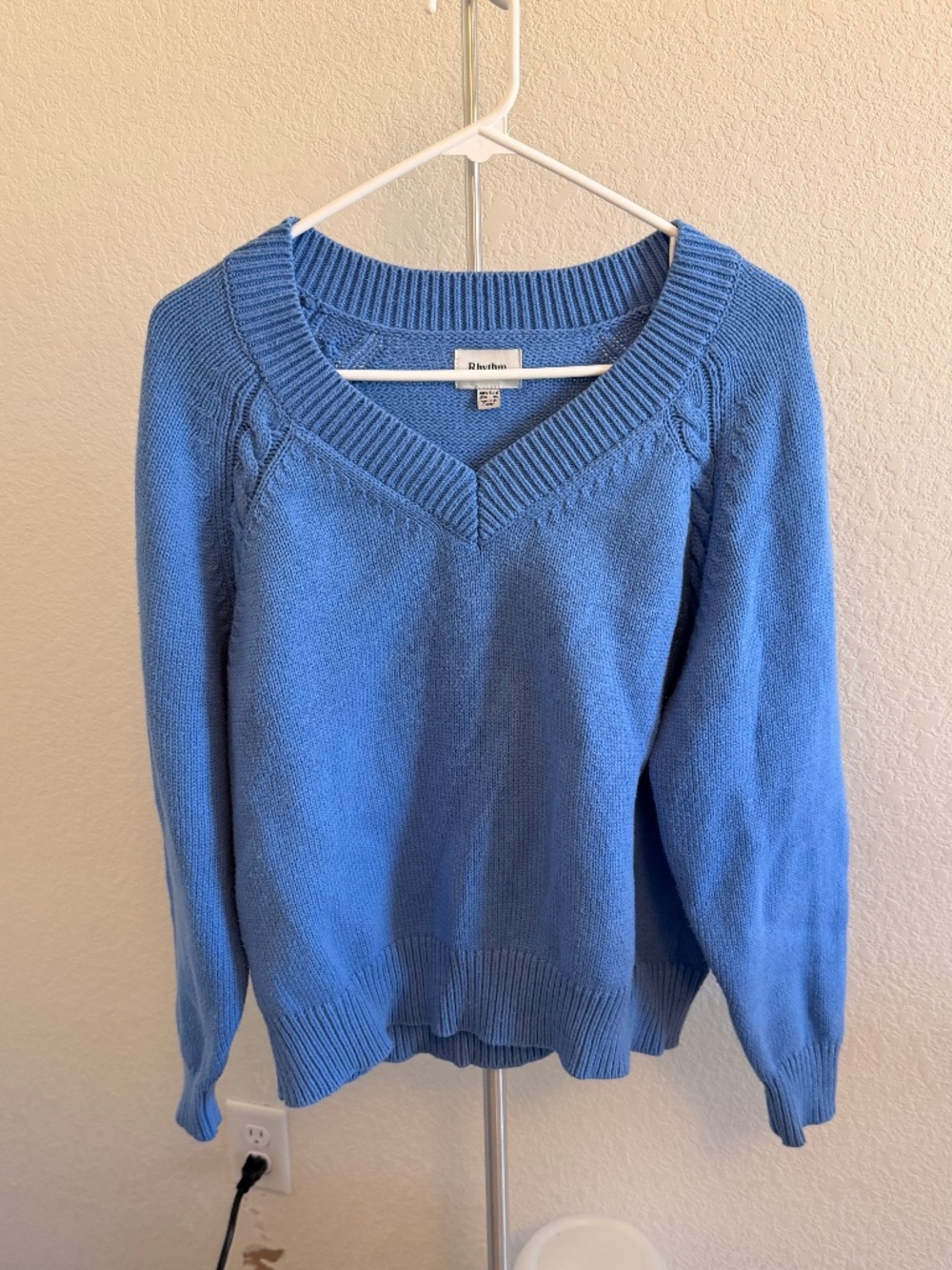 Rhythm Blue Knit V-Neck Sweater